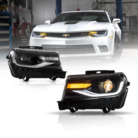 VLAND LED Headlights For Chevrolet  Camaro 2014 2015 Dual Beam Projector Assembly