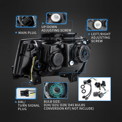 VLAND RGB style LED Headlights For Chevrolet  Camaro 2014 2015 Dual Beam Projector Assembly