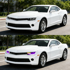 VLAND RGB style LED Headlights For Chevrolet  Camaro 2014 2015 Dual Beam Projector Assembly