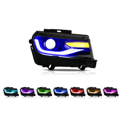 VLAND RGB style LED Headlights For Chevrolet  Camaro 2014 2015 Dual Beam Projector Assembly