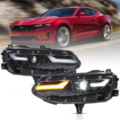 VLAND LED Headlights 2019-2024 For Chevrolet/Chevy Camaro With Dual Beam Projector Front Lights