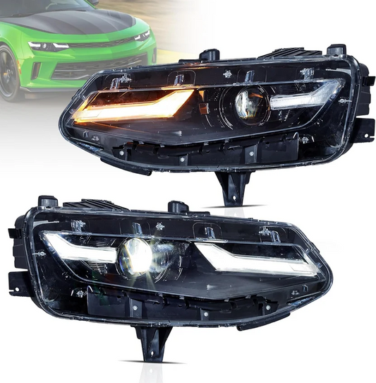 VLAND LED Headlights 2019-2024 For Chevrolet/Chevy Camaro With Dual Beam Projector Front Lights