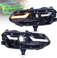 VLAND LED Headlights 2019-2024 For Chevrolet/Chevy Camaro With Dual Beam Projector Front Lights
