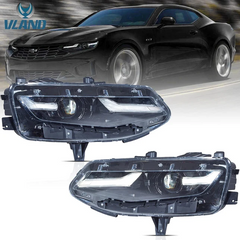 VLAND LED Headlights 2019-2024 For Chevrolet/Chevy Camaro With Dual Beam Projector Front Lights