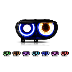 VLAND LED Headlights RGB Style for Dodge Challenger 2008-2014