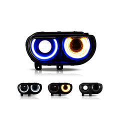 VLAND LED Headlights RGB Style for Dodge Challenger 2008-2014
