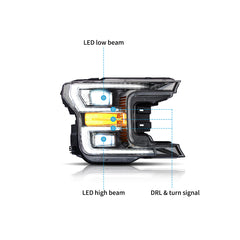 VLAND LED Headlights For Ford F150 2018-2020