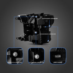 VLAND LED Dual Beam Headlights For Ford  F150 2018-2020