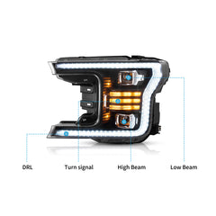 VLAND  LED Headlight+Taillight kit For Ford F150 2018-2020