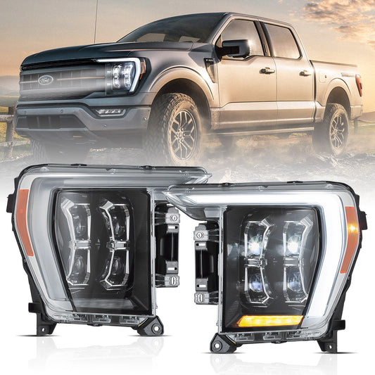 VLAND Full LED Matrix Headlights For 2021-2024 Ford F150