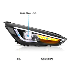 VLAND LED Headlights for 2015-2019 Ford Focus Mk III Facelift (mk 3.5)