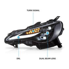 VLAND RGB LED Headlights 2012-2021 For Toyota 86 GT86, Scion Frs, Subaru Brz