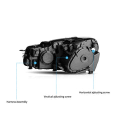VLAND LED Headlights For 2009-2014 Volkswagen Golf 6 MK6 Dual Beam Projector Aftermarket