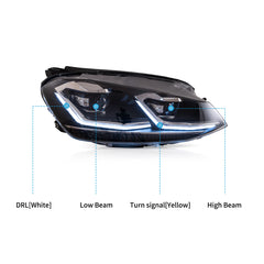VLAND Projector Headlights 2015-2017 For Volkswagen Golf MK7 Headlamps Assembly