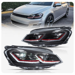VLAND Full LED Headlights 2015-2017 For Volkswagen Golf MK7 With Sequential Indicators