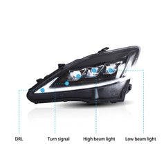 VLAND LED Headlights For Lexus IS250 350 ISF 2006-2013