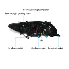 VLAND LED Headlights 2011-2013 For Toyota Corolla (E140/E150) Projector Aftermarket Front Lights
