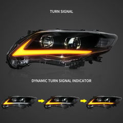 VLAND LED Headlights 2011-2013 For Toyota Corolla (E140/E150) Projector Aftermarket Front Lights