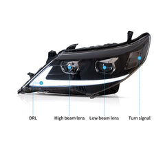 VLAND Projector Headlights 2012-2014 For Toyota Camry Sedan Front Lamps