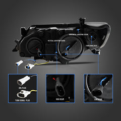 VLAND Projector Headlights 2012-2014 For Toyota Camry Sedan Front Lamps