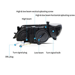 VLAND Projector Headlights 2012-2014 For Toyota Camry Sedan Front Lamps