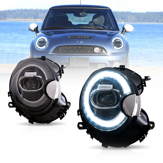 VLAND LED Headlights For 2007-2013 Mini Cooper 2th Gen(R55 R56 R57 R58 R59) With Sequential Indicators