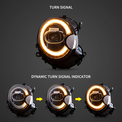 VLAND LED Headlights For 2007-2013 Mini Cooper 2th Gen(R55 R56 R57 R58 R59) With Sequential Indicators