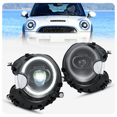 VLAND LED Headlights For 2007-2013 Mini Cooper 2th Gen(R55 R56 R57 R58 R59) With Sequential Indicators