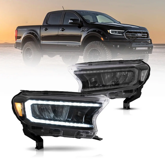 VLAND LED Reflection Bowl Headlights 2019-2023 For Ford Ranger With Sequential Indicators
