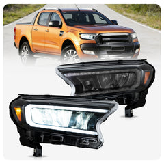 VLAND LED Reflection Bowl Headlights 2019-2023 For Ford Ranger With Sequential Indicators