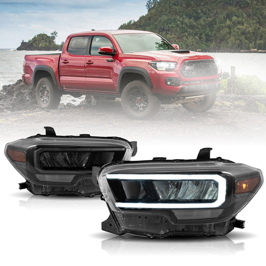 Vland For Toyota Tacoma 2016-2023 LED Reflection Bowl Headlights Assembly