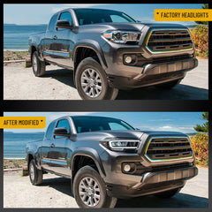 Vland For Toyota Tacoma 2016-2023 LED Reflection Bowl Headlights Assembly
