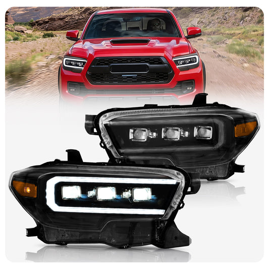 VLAND LED Matrix Projector Headlights For 2016-2023 Toyota Tacoma sequential turn signal