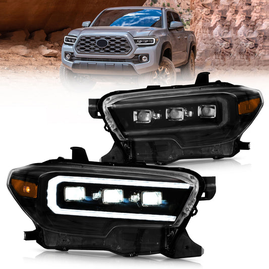 VLAND LED Matrix Projector Headlights For 2016-2023 Toyota Tacoma sequential turn signal