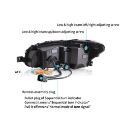 VLAND Full LED Headlights for Subaru WRX 2015-2021