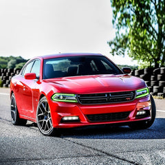 VLAND LED Dual Beam Projector Headlights 2015-2023 For Dodge Charger RGB Style Assembly
