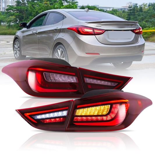 VLAND LED Tail Lights for Hyundai Elantra 2011-2016 With Sequential Turn Signal