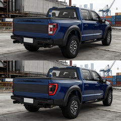 VLAND LED Dual-beam Headlight and Taillight Kit For Ford F150  2021 2022 2023