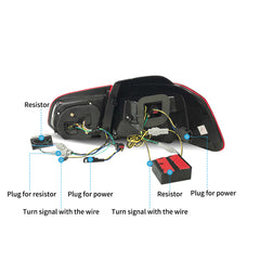 VLAND LED Tail Lights For 2008-2013 Volkswagen Golf 6 MK6