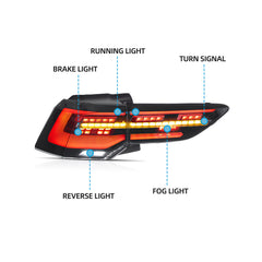 VLAND LED Tail Lights For Volkswagen Golf Mk8 2020-2023