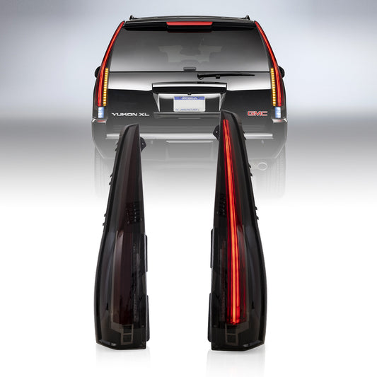 VLAND LED Tail Lights For 2007-2014 GMC Yukon Chevrolet Tahoe Suburban With Start-up Animation