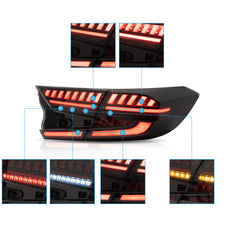 VLAND LED Tail Lights 2018-2022 For Honda Accord Sedan Rear Lights Assembly With Sequential Indicators