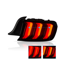 Vland 2015-2023 For Ford Mustang LED Taillights with Sequential Red Turn Signal(US Model)