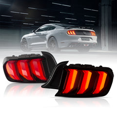 Vland 2015-2023 For Ford Mustang LED Taillights with Sequential Red Turn Signal(US Model)