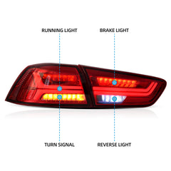 VLAND LED Tail Lights For Mitsubushi Lancer / EVO X 2008-2017