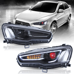 2008-2017 For Mitsubishi Lancer & EVO X VLAND LED Headlights Audi Style