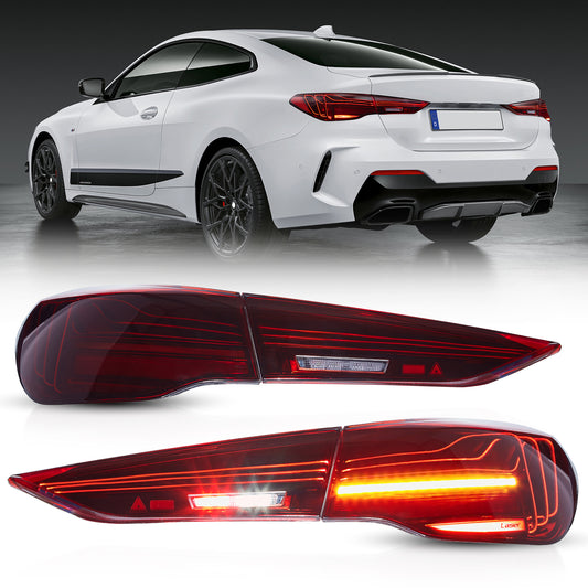 VLAND LED Taillights CSL Style For 2021-2024 BMW 4-Series M4 G22/G23/G26/G82/G83
