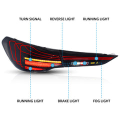 VLAND LED Taillights CSL Style For 2021-2024 BMW 4-Series M4 G22/G23/G26/G82/G83