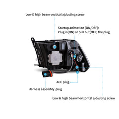 VLAND LED Headlights For 2009-2018 RAM 1500 2500 3500