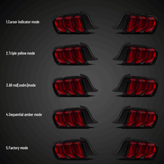 VLAND LED Taillights For 2015-2023 Ford Mustang S550 with 5 Modes turn signal